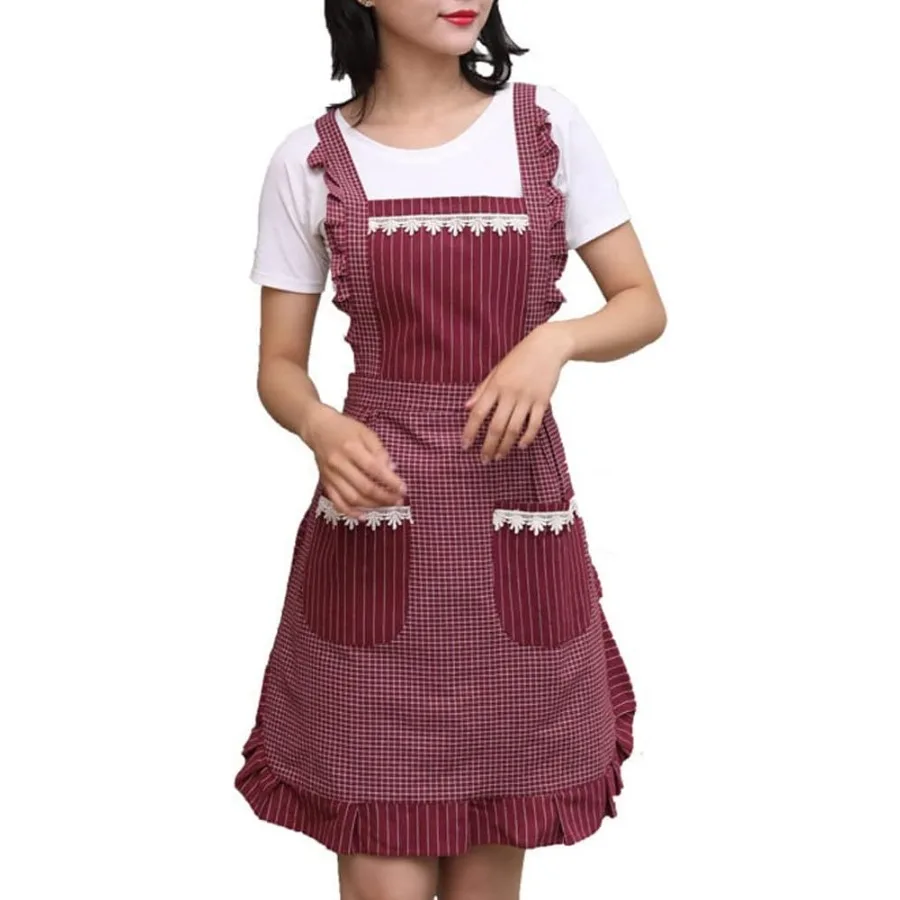 

Cute Apron for Women with Pockets Comfortable Kitchen Apron Perfect for Cafe Shop Baking Gardening Cng.