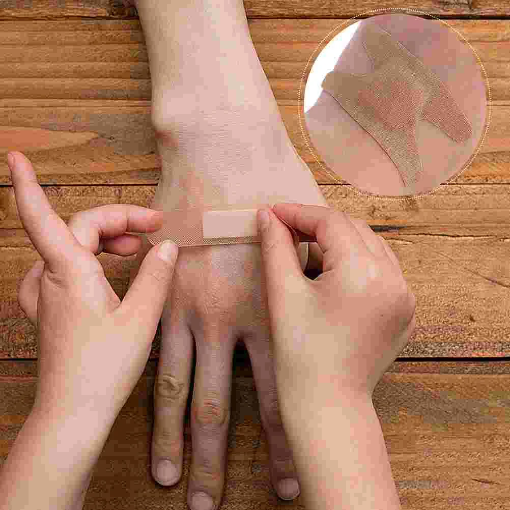 50 Pcs Small Bandages Elastic Waterproof Breathable Large Square Shaped Fingertip Joint 50pcs Kids