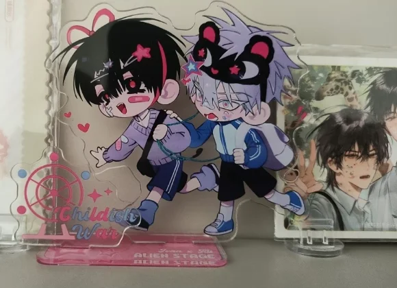 Novo auto-feito anime periférico alienígena palco acrílico placa de pé decoração de mesa ornamento bonito fãs presente de aniversário brinquedos