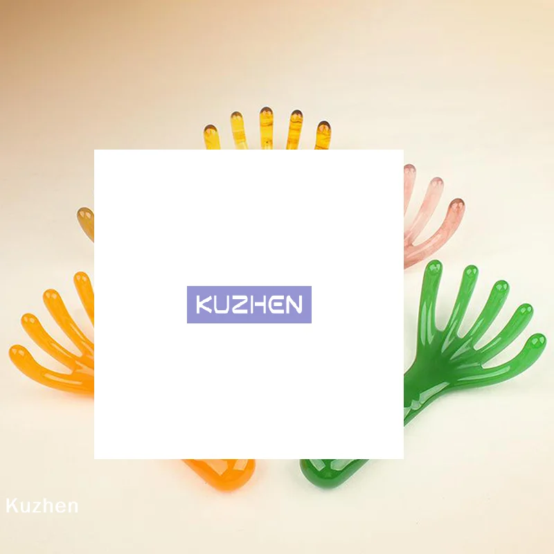 

1 Pcs Head Massager Manual Hair Scalp Massager Gua Sha Five Claw Massage Tool Comb Portable Handheld Resin Relax Tool For Gifts