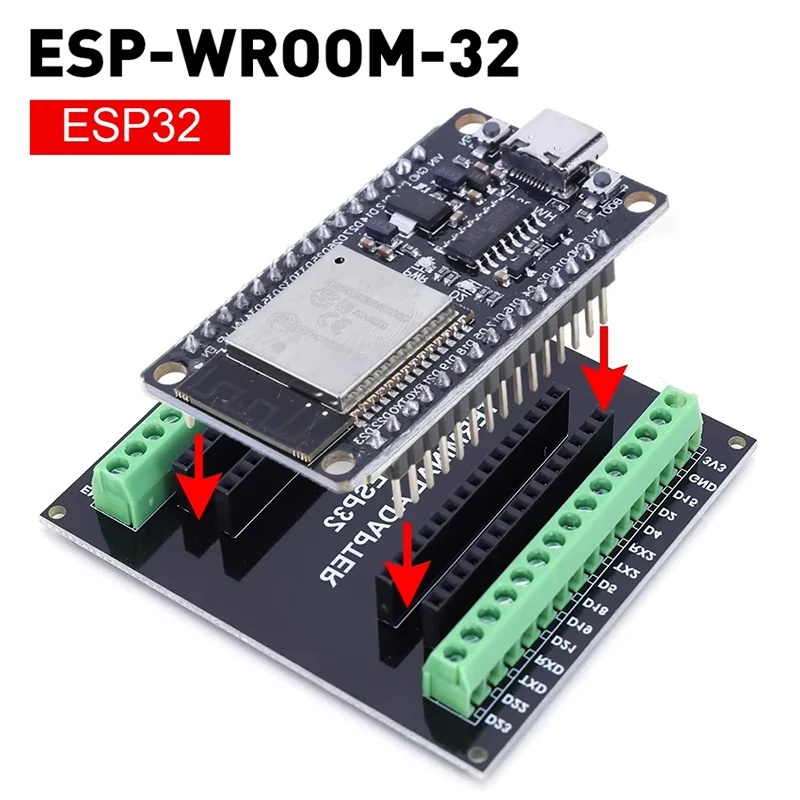 ESP32 Development Board 30Pin Breakout Board WiFi+Bluetooth Ultra-Low Power Dual Core ESP-WROOM-32 Expansion Board for Arduino