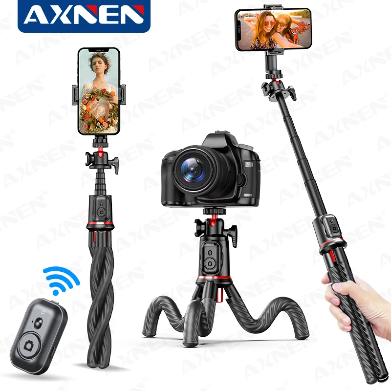 C03 Octopus Tripod Flexible Selfie Stick Smartphone Vlog Video Stand Tripod Outdoor Live Shooting for iPhone Xiaomi Phone Camera