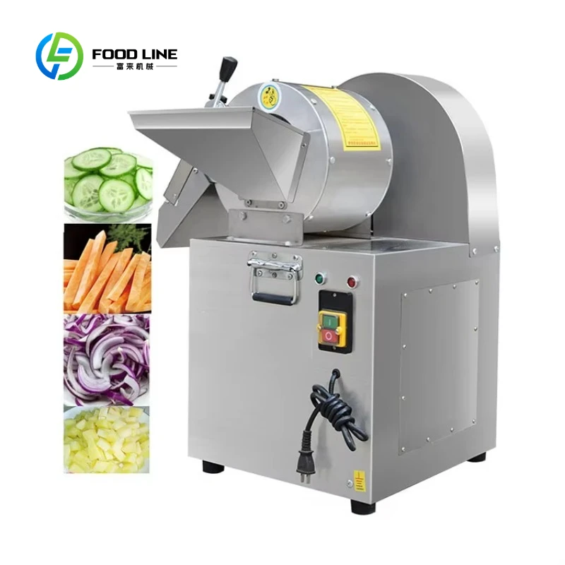 Industrial Commercial Tomato Vegetable and Fruit Chopper Slicer Cutter Carrot Onion Potato Vegetable Shredding Cutting Machine