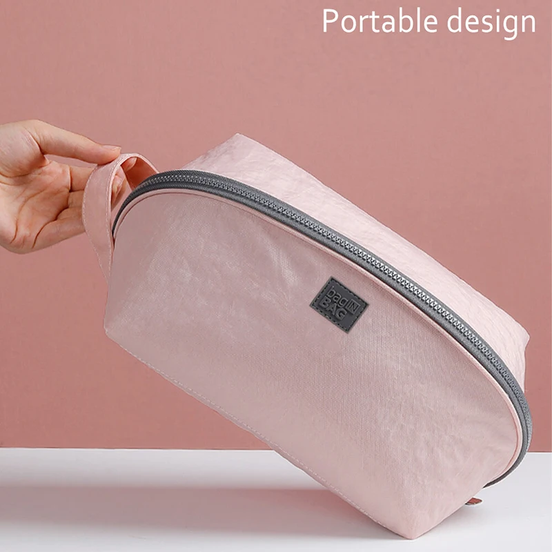 1Pc Pink/Grey Underwear Storage Bag Portable Zipper Bras Organizer For Traveling Women\'S Lingerie & Underwear Accessories