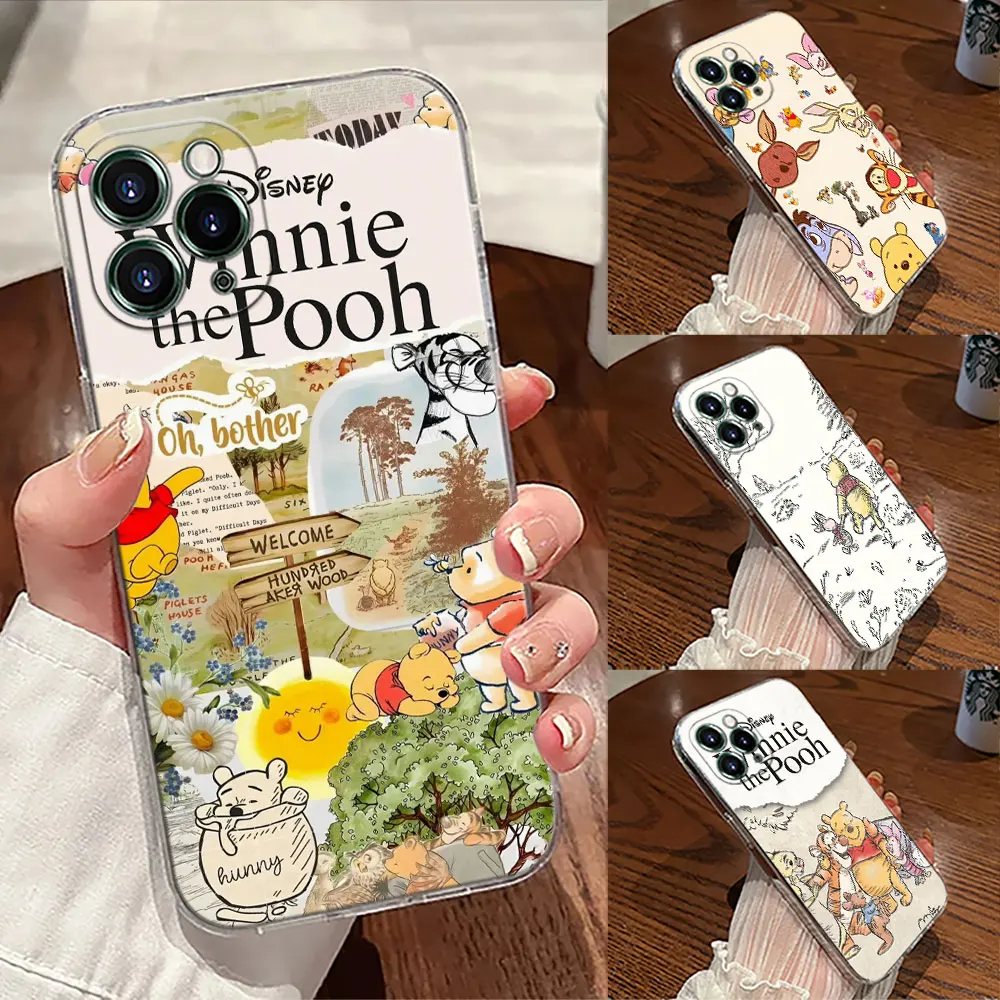 

Winnie The Pooh Pooh Bear Transparent Phone Case For iPhone 17 Pro Max 17E 11 12 13 14 15 16 Pro Max Plus 17 Air 16E 7 XS Cover