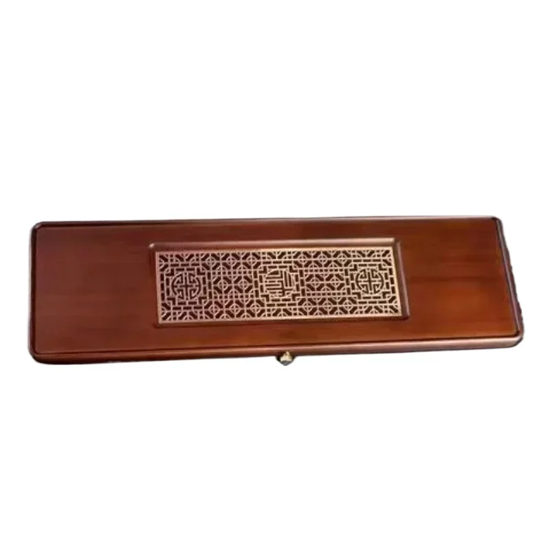 

Walnut tea tray copper pad rectangular dining table plate storage tray hotel tea accessories saucer wooden tray