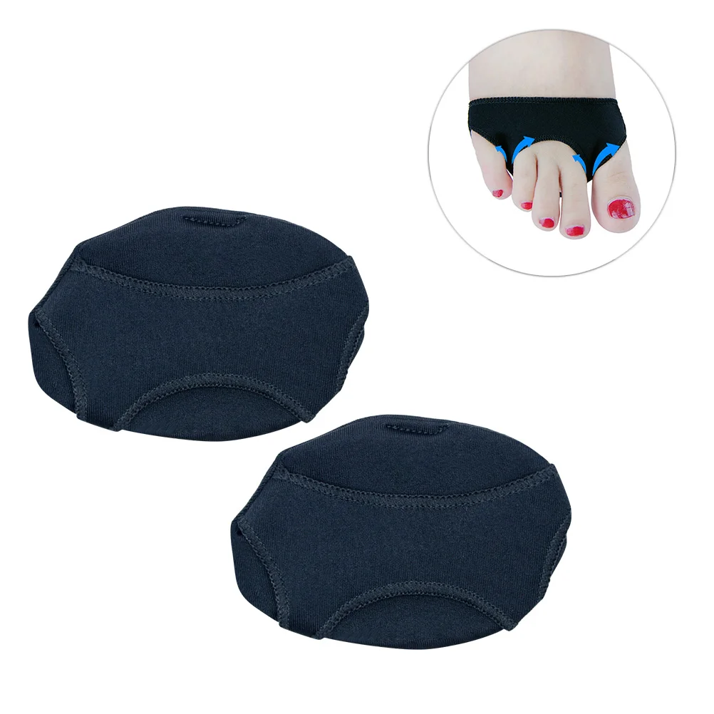 1 Pair Foot Pain Relieve Pads Multifunctional Forefoot Mat Anti Cushion Pads for Women Female (Average Size, Black)