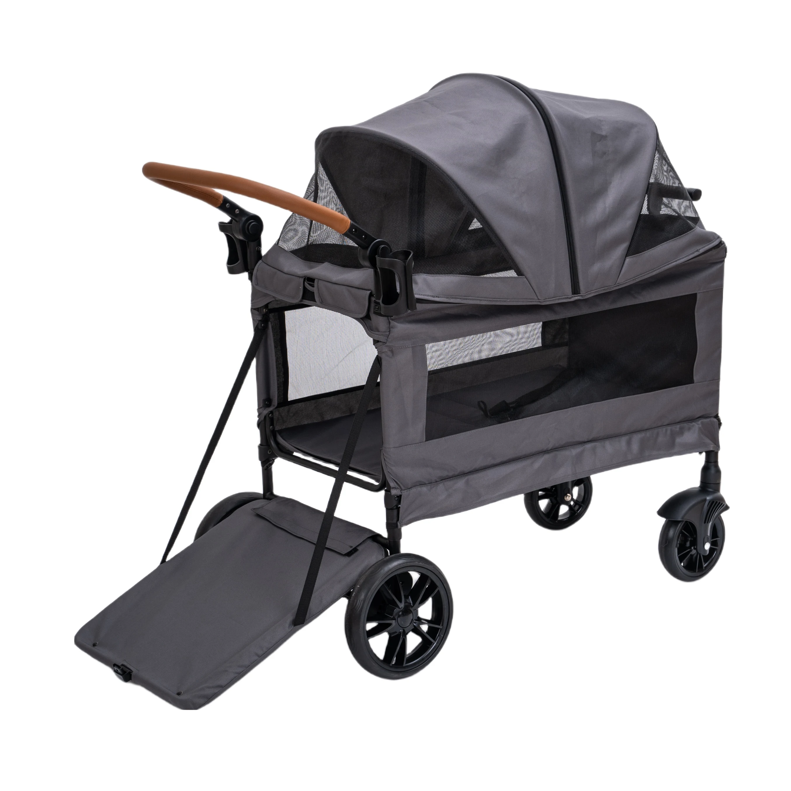 

Sturdy Large Capacity Portable Outdoor Wagon Travel Durable Stable Pet Supplies Pet Carriers 4 Wheels Pets Cat Stroller