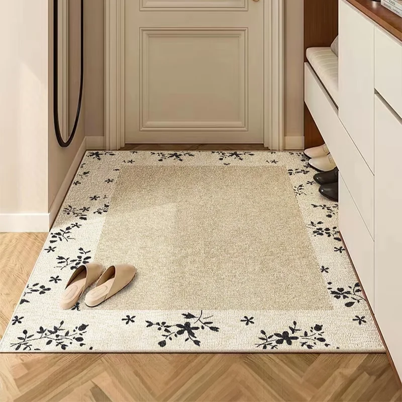 

Vintage Door Mat Cusizable Living Room Bedroom Entrance Rug Dustproof Wear-resistant French Sle Home Textile