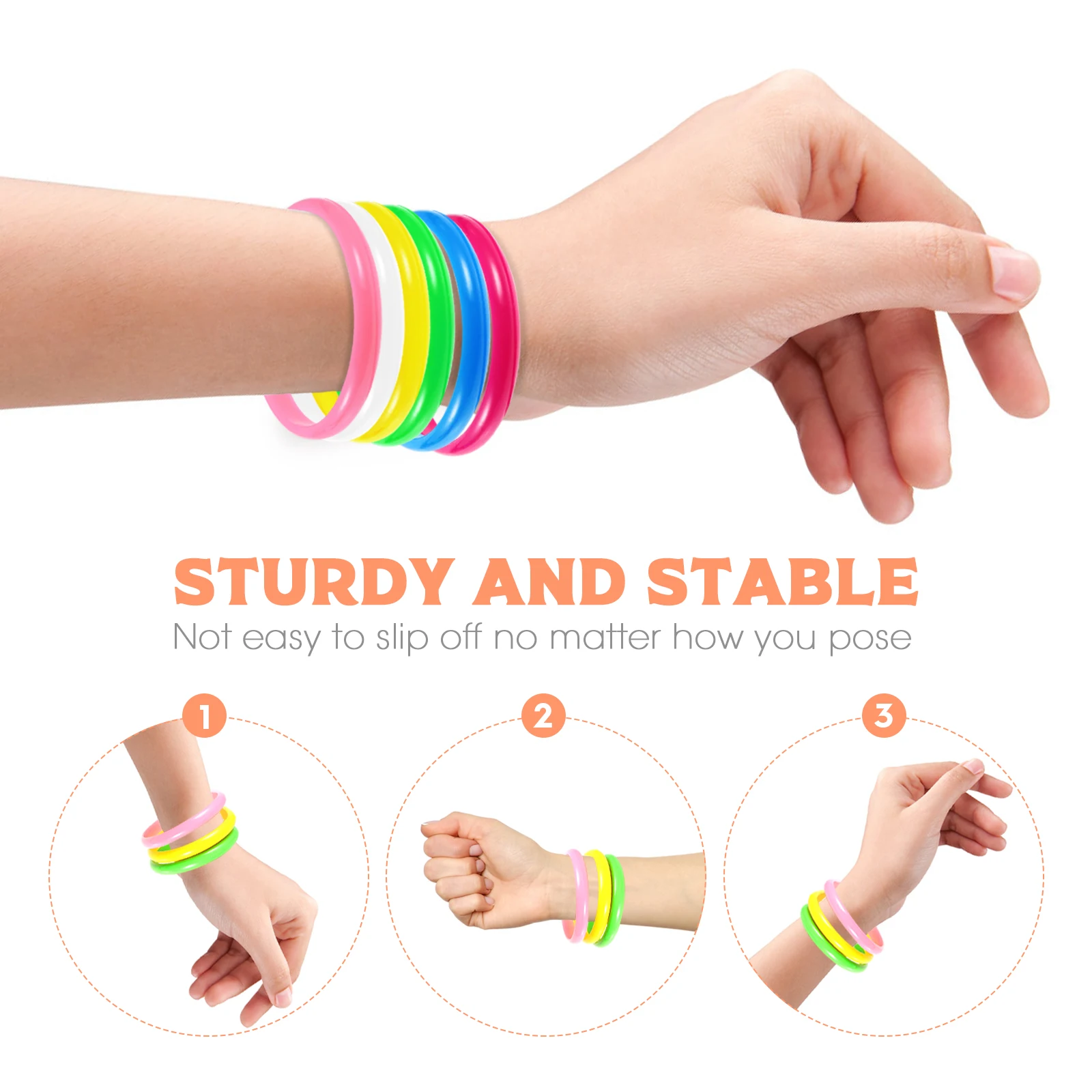 STOBOK 12pcs Decoration Resin Bangle Bracelets Colorful Bracelet DIY Wristband Party Favors Pack For Birthday Party Random Color