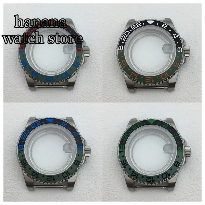 BLIGER 40mm sapphire glass silver watch case fit NH35 NH36 NH34 ETA2824 2836 PT5000 Miyota8205 8215 Mingzhu DG2813 3804 movement