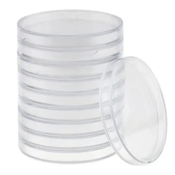 Coin Holder Case Clear 65mm Plastic Coin Capsules Coin Collection Storage Container for Protecting Coins