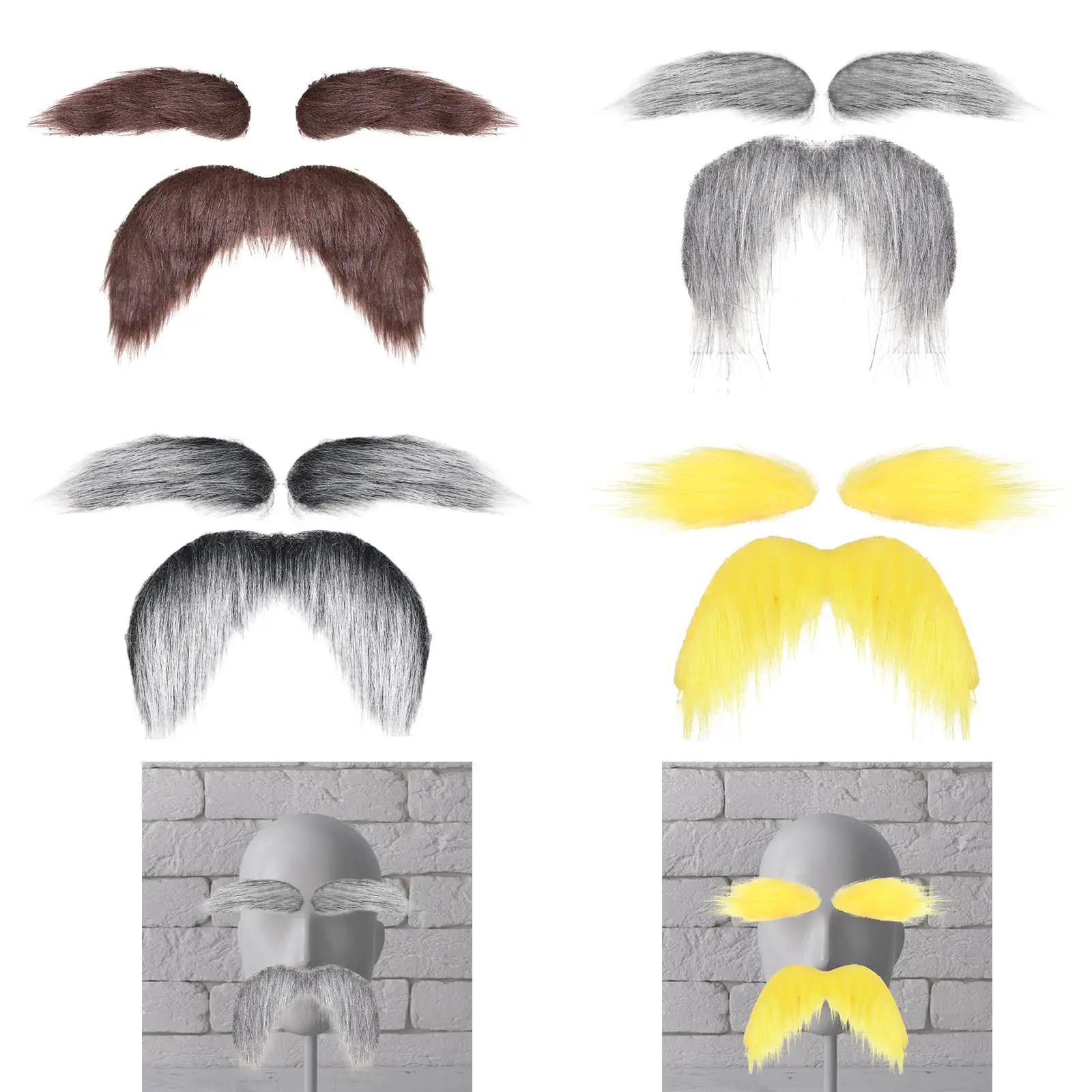 

Костюм с искусственными усами и бровями, борода на Хэллоуин для маскарада, Пасха, праздника