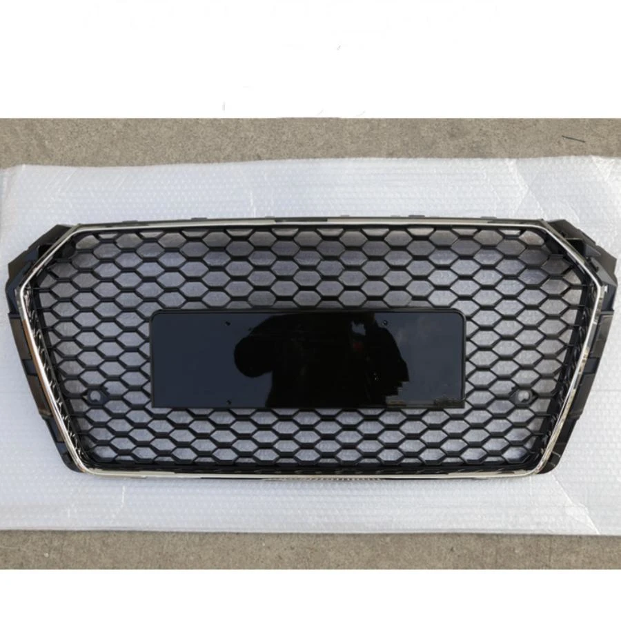 Honeycomb Grill Mesh Front Hood Grille Bumper Grill Center Grille for RS4 Grill for  A4 B9 2017-2019 Fast Shipping