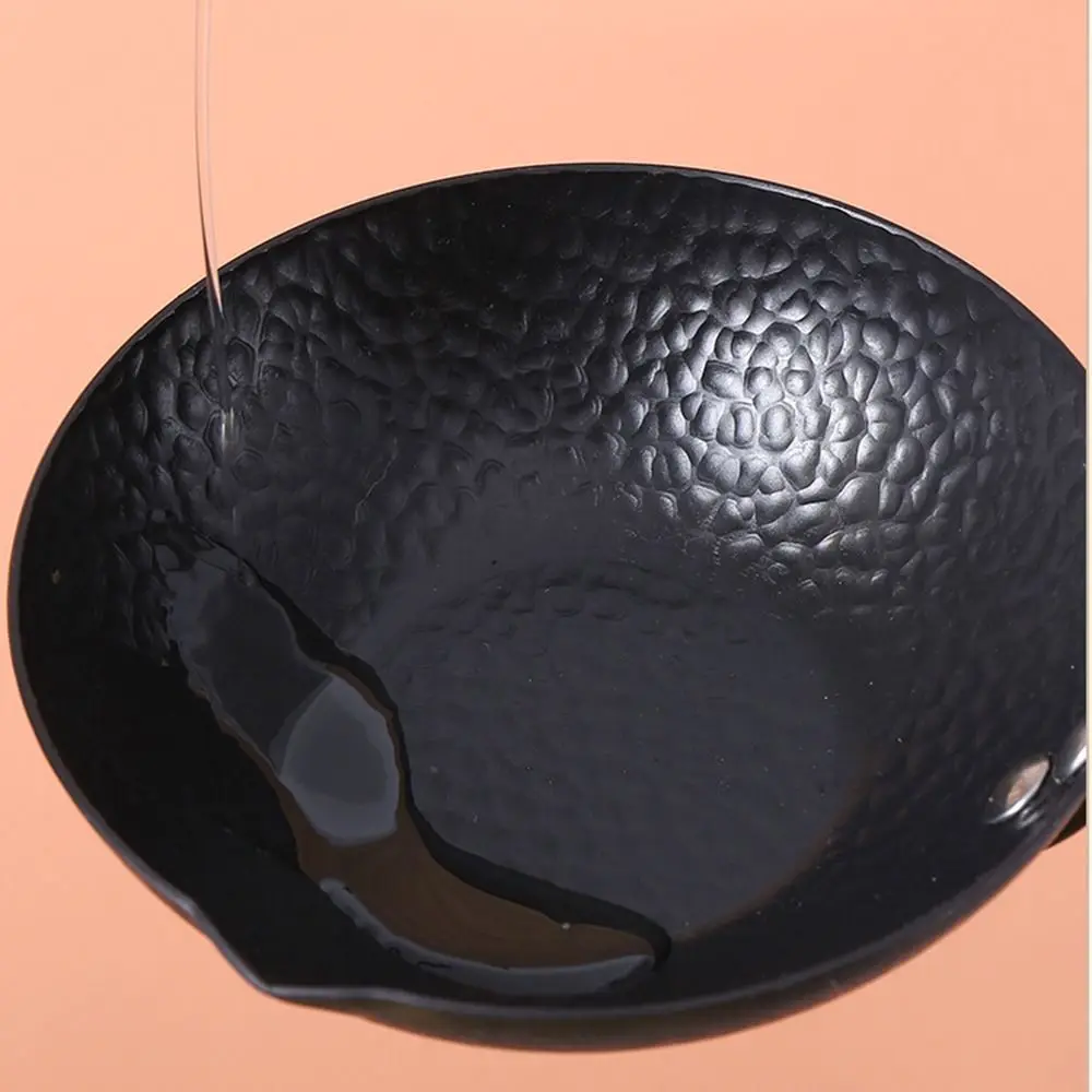 

Мини-сковорода с круглой деревянной ручкой, чугунная, с носиком для слива, для плавления масла, антипригарная, с плоским дном, для омлетов, подходит для всех типов плит