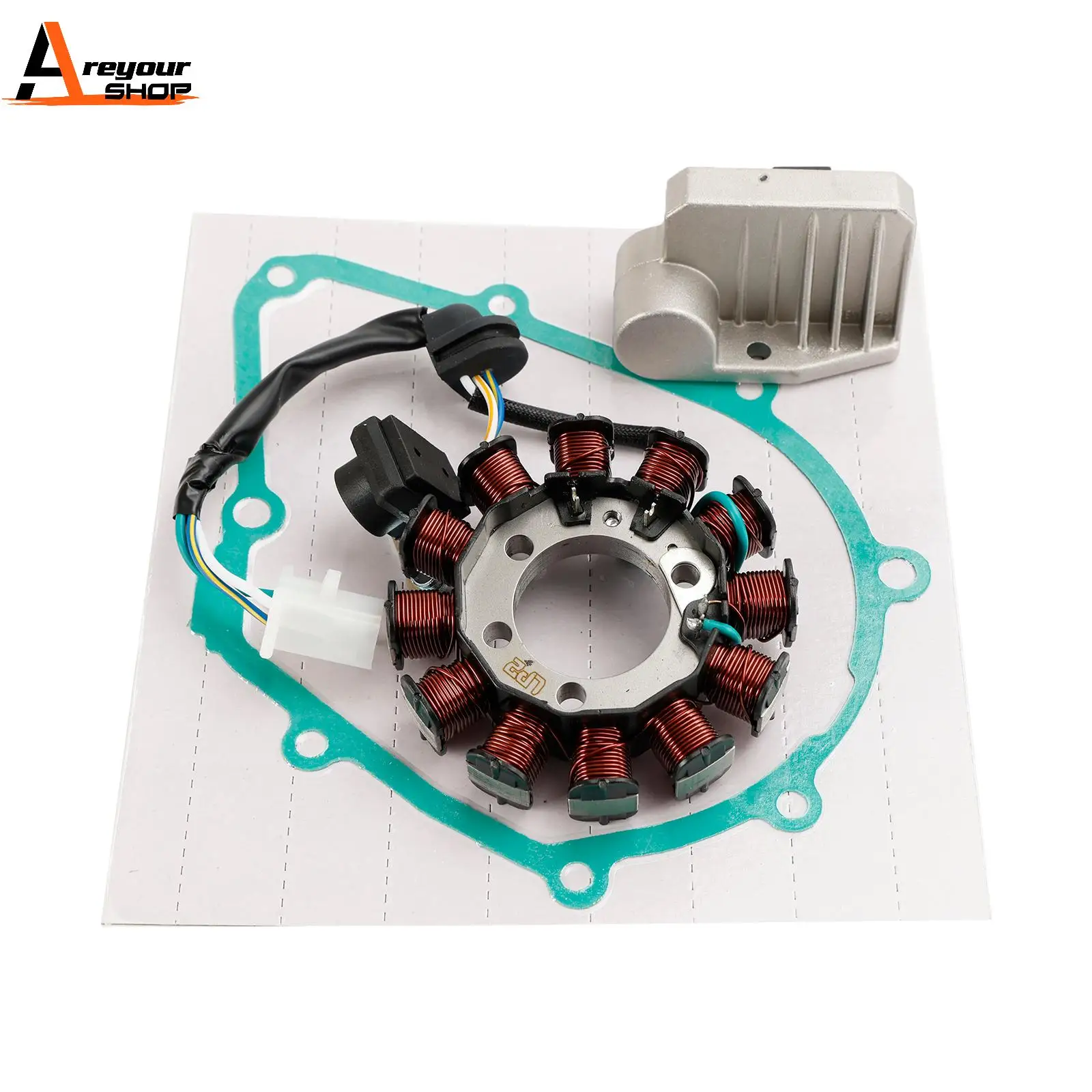 

Areyourshop STATOR + VOLTAGE REGULATOR + GASKET FOR HONDA 125 WAVE125 AFS125MC 2017-2018