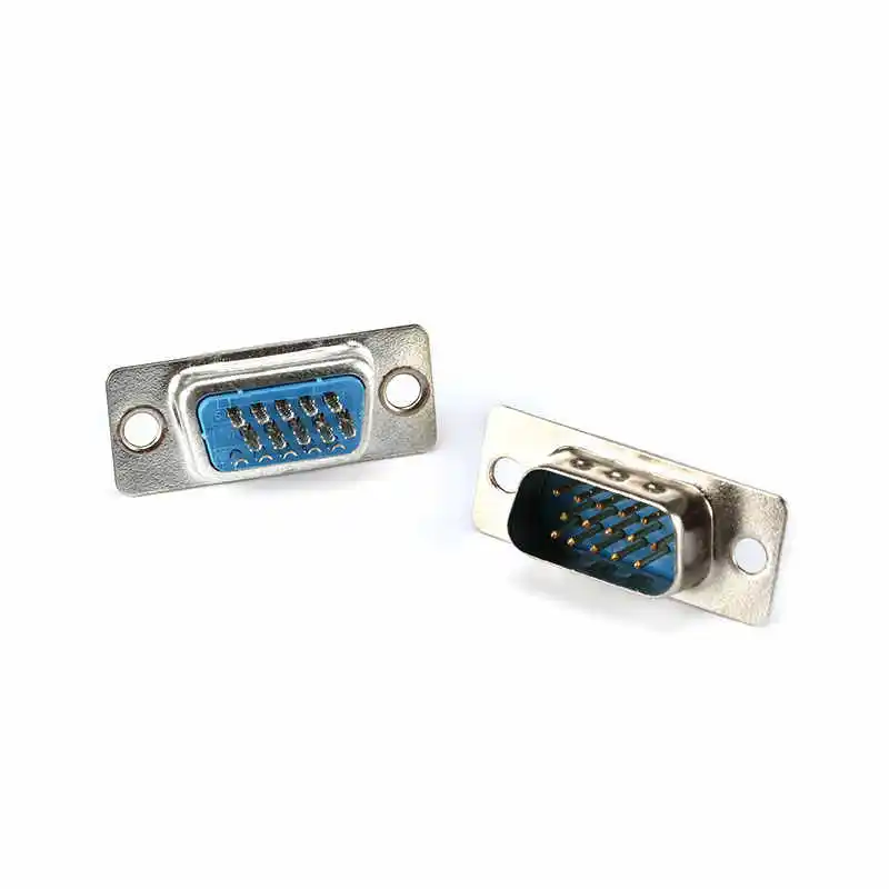 VGA15 plug, socket, female, male, shell, solder type, three-row 15-pin HDB-15P