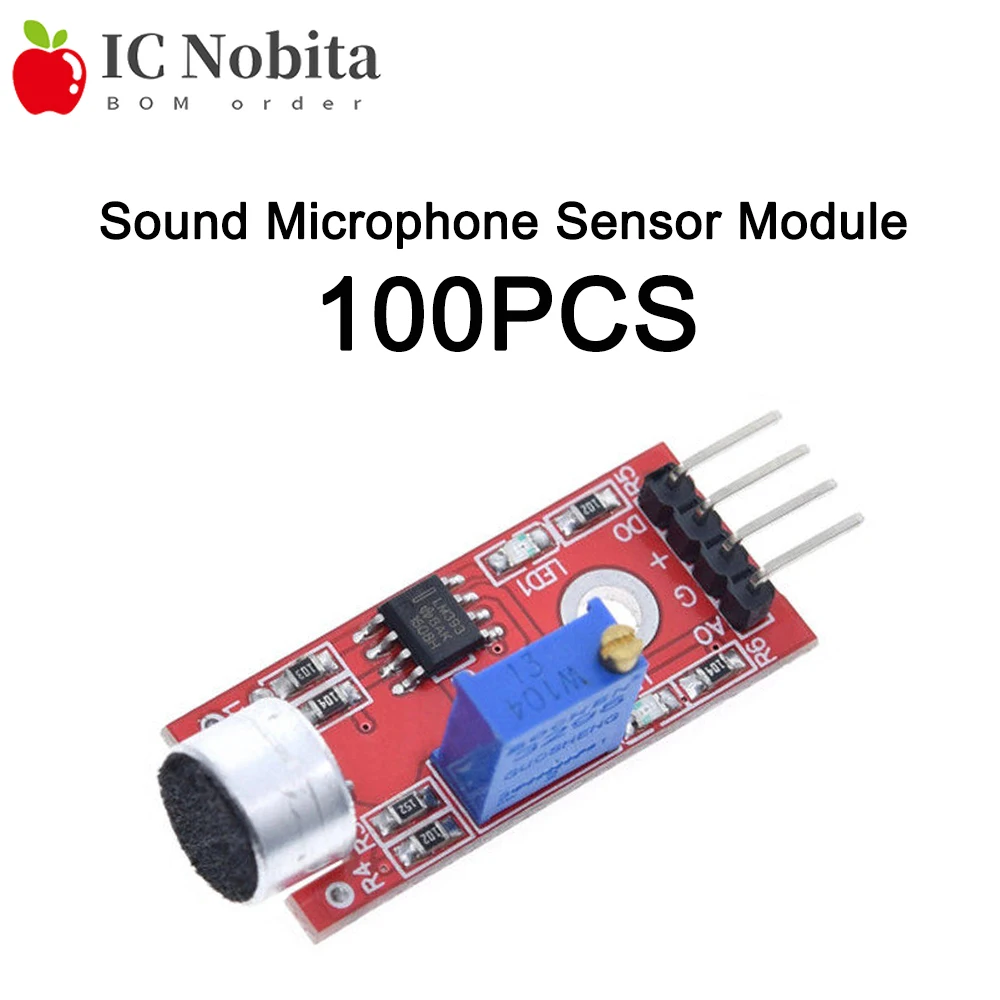 

100 шт. KY-037 Высокочувствительный звуковой микрофонный датчик, модуль распознавания голоса для Arduino AVR PIC