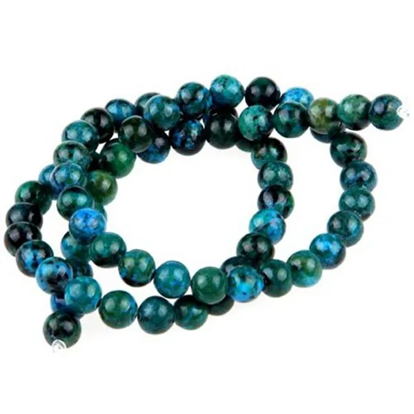 

AOAO-Gemstone Chrysocolla stone round 6mm beads