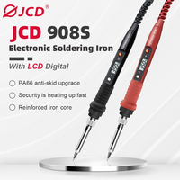 JCD 80W Electric Soldering Iron LCD Display Adjustable temperature Ceramic Heating Core 220V/110V Soldering Tool Kit 908S