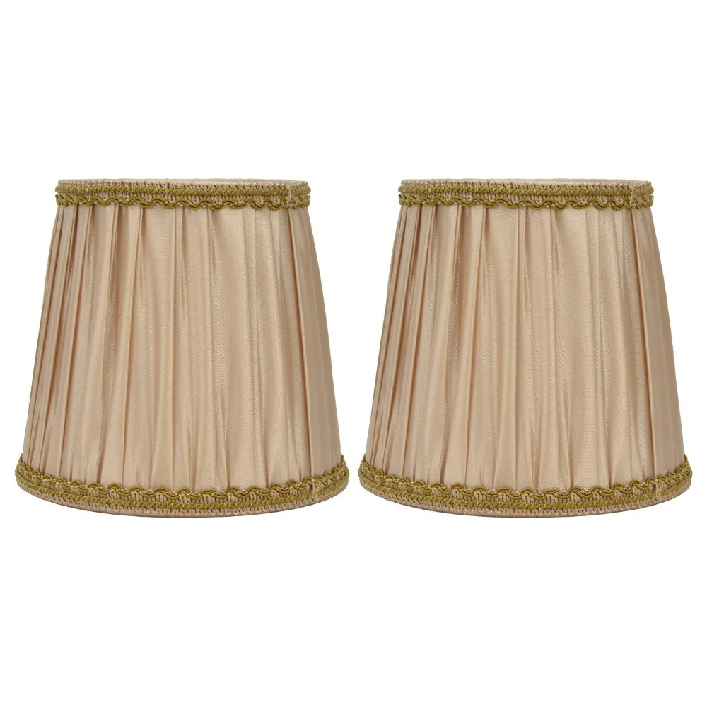 

2PCS Modern Fabric Lampshade Clip On Design 5.5 inch Height Lamp Cover Chandelier Lamp Shades Chandelier