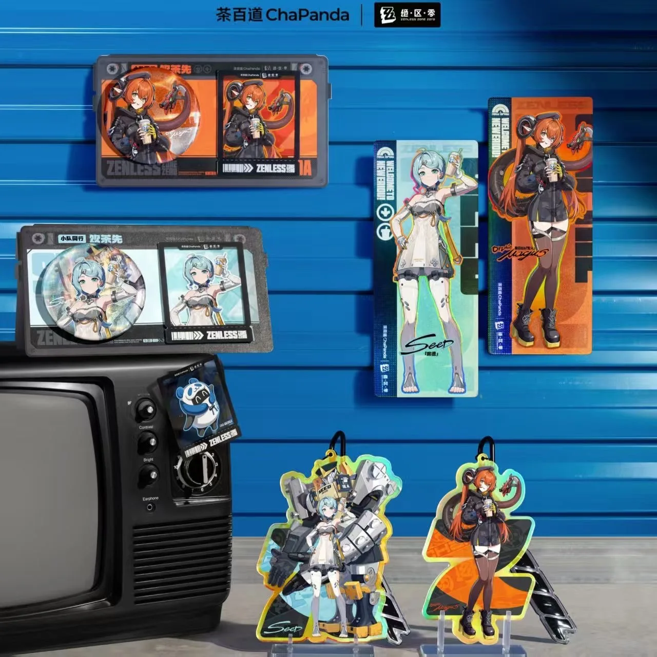 

Game Zenless Zone Zero Magus Orphie Magnusson Cosplay Anime Laser Ticket Badge Transparent Card Acrylic Sleeve Pendant Set