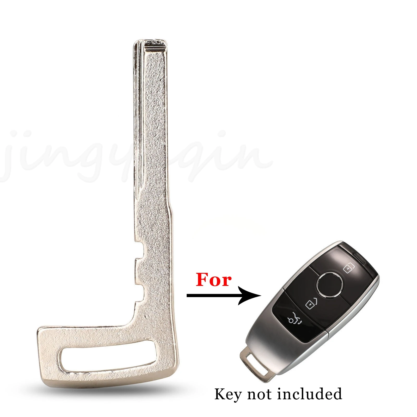 

jingyuqin For Mercedes Benz W213 E Class 2017 Remote Car Smart Key Emergency Insert Uncut Blade Blank