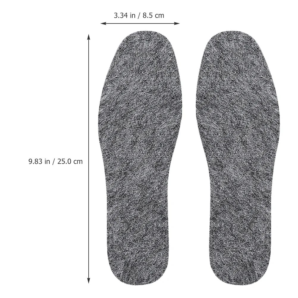 6 Pairs Wool Insole Boots Pads Insoles Sports Shoes Women Chemical Fiber Replacement and