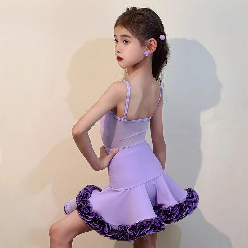 

New high-end style for girls,children's practice suits, children's performance suits, Latin dance suits, summer fashion forgirls