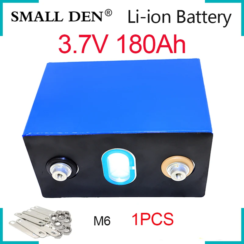 

1PCS New 3.7V 180Ah Lithium Battery Rechargeable 180000mAh Li-ion Cell For 12V 24V Solar Energy Storage EV RV E-Car Yacht DIY