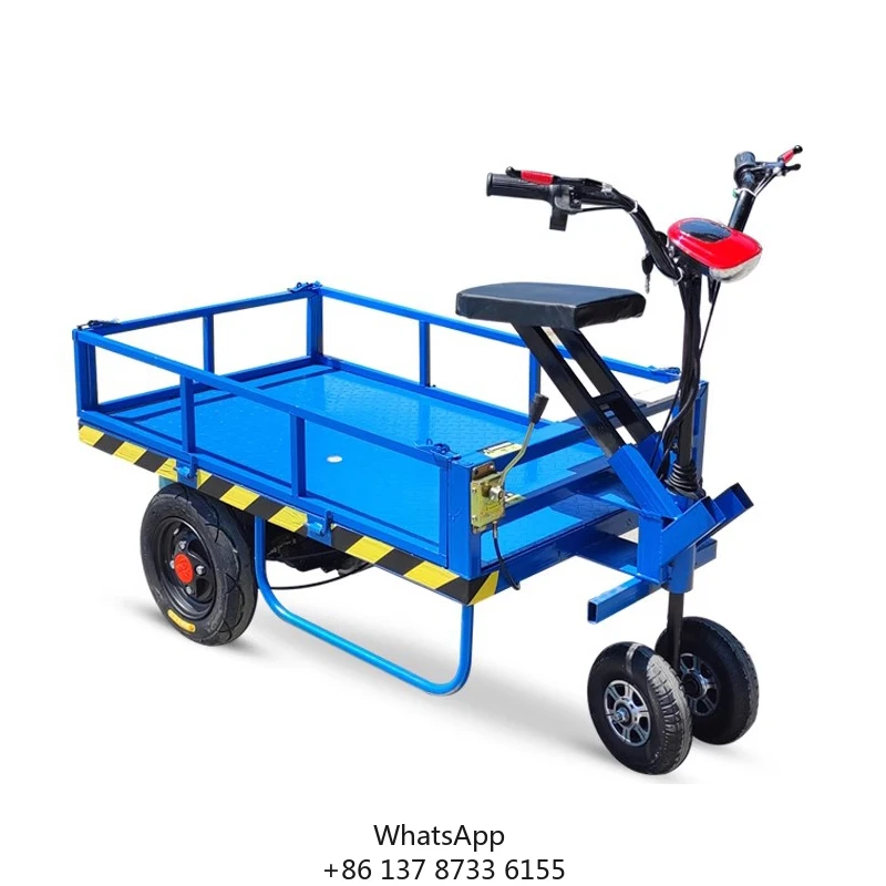 Electric Goods Transport Trolley For Construction Site Farm Materials Transport Electric Wheelbarrow Wholesale Wheel Heavy