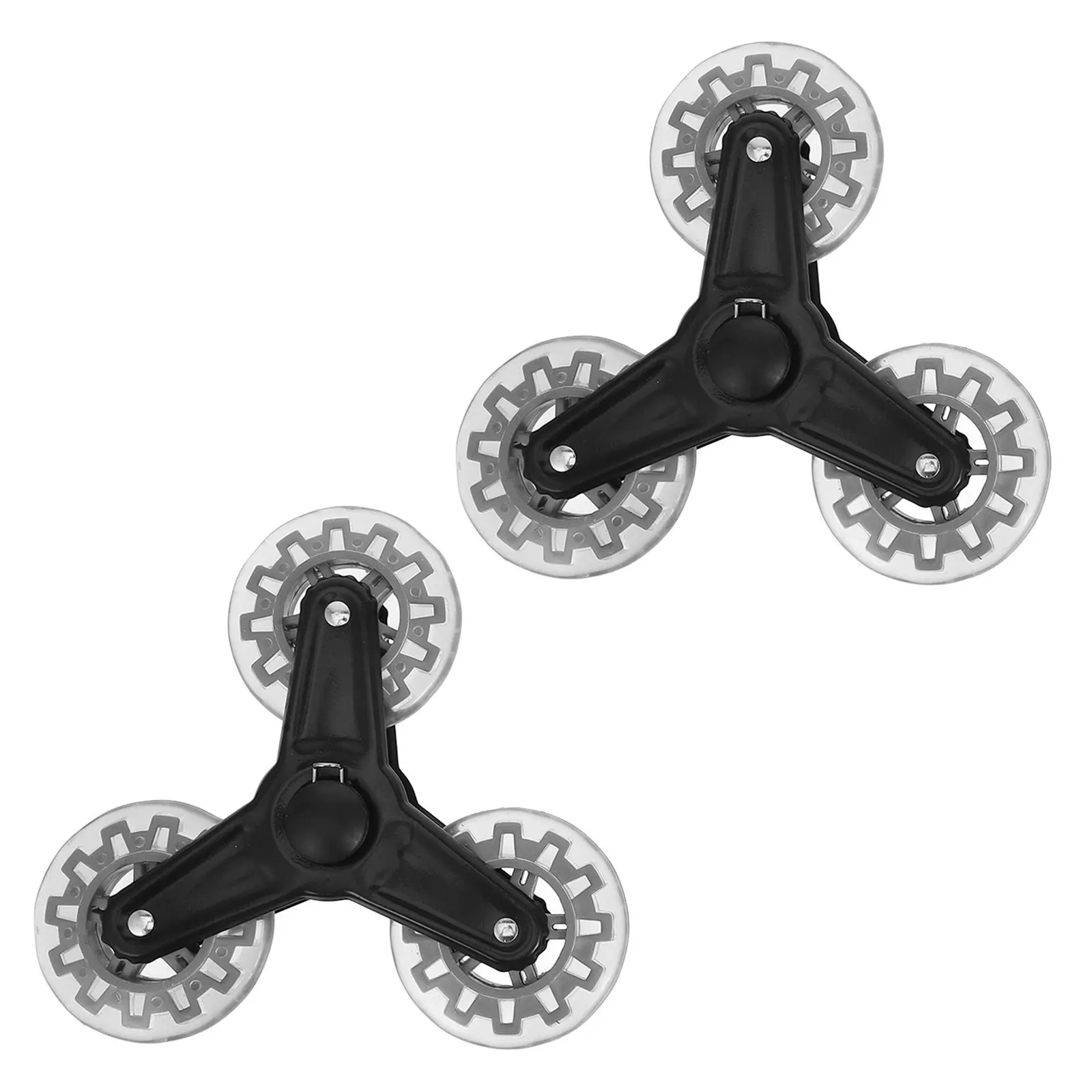 1pair-stair-climbing-wheels-shopping-cart-replacement-folding-grocery-utility-cart-triangle-casters-grey