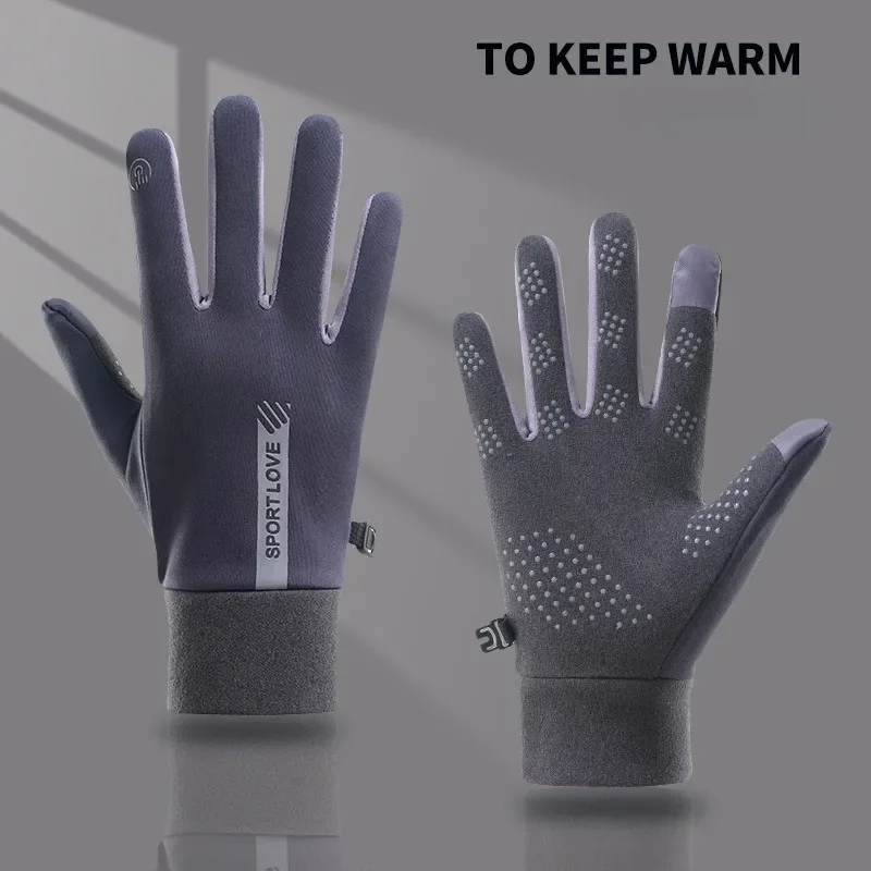 Winter warme Skihandschuhe Touchscreen rutschfeste winddichte Outdoor Radfahren Fleece kältebeständige Handschuhe Thermo-Ski-Fäustlinge