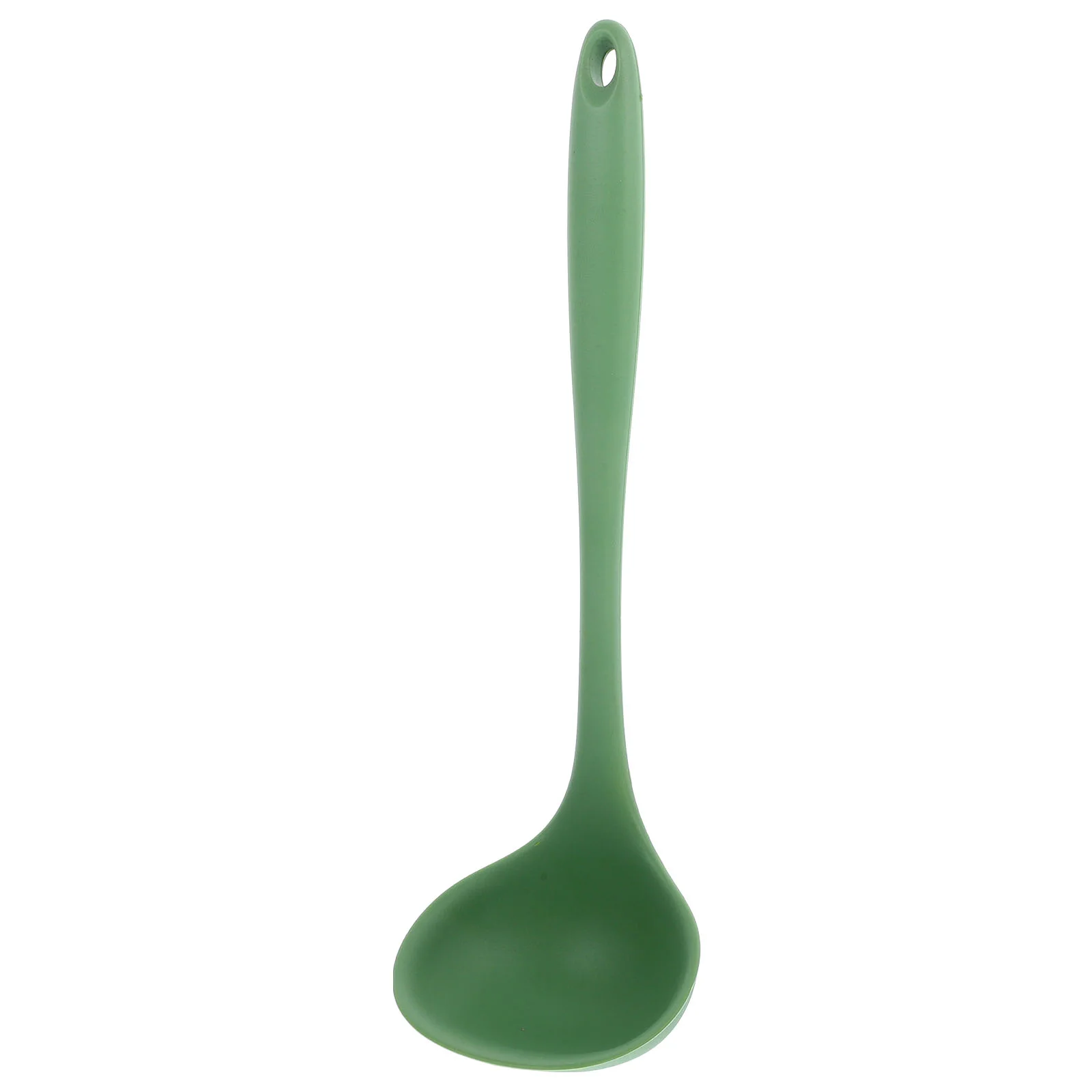 

Silicone Kitchen Spoon (avocado Green) Soup Ladles for Serving Large Spoons Flatware Cutlery