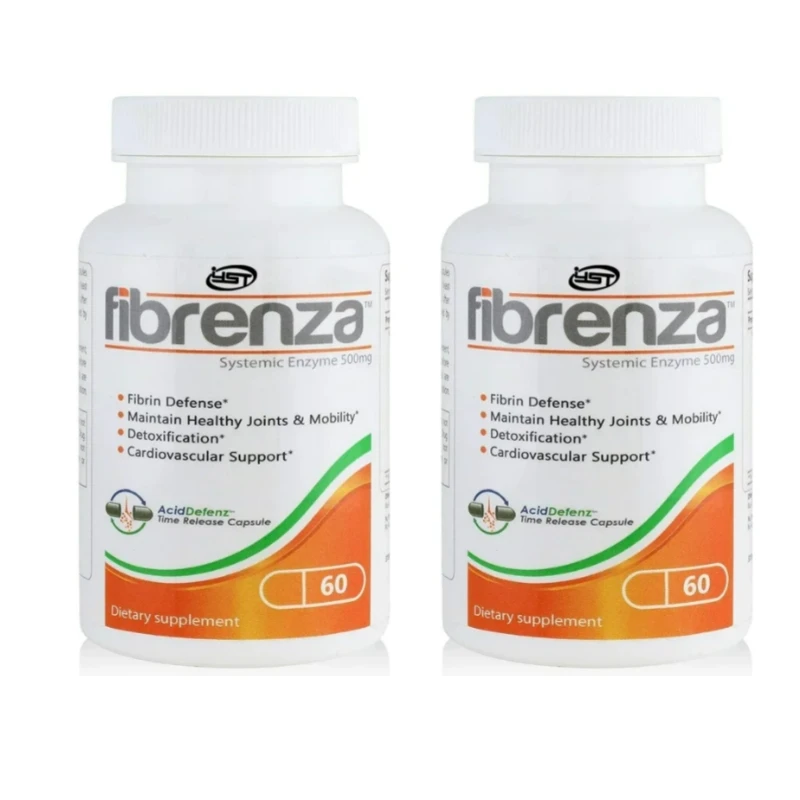 Fibronza - Contains Fibrinogen Hydrolysis and Proteolytic Enzymes - Fibrin Defense and Cardiovascular Support Vegetarian