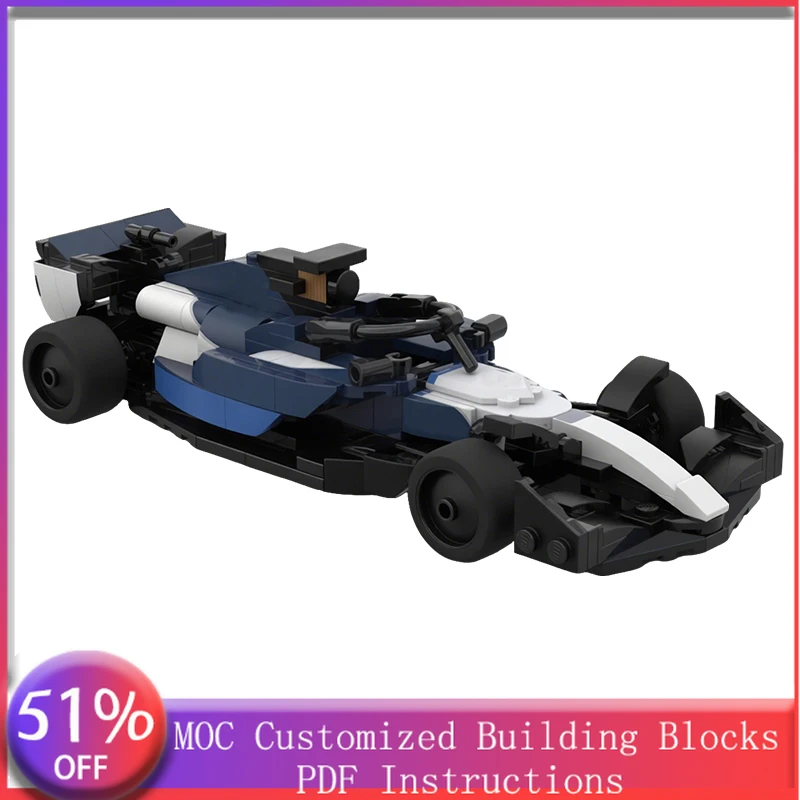 

300 PCS Supercar Williams FW47 COTA Grand Prix MOC Customize Modular Building Block Simple Technology DIY Boys Festival Toy Gift
