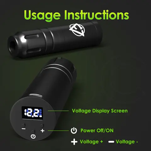 वायरलेस टैटू मशीन 1500mah बैटरी 6 घंटे बैटरी लाइफ स्ट्रोक 3.8 मिमी कॉर्डलेस टैटू पेन मशीन टैटू पेन टैटू आपूर्ति 10 best sales टैटू मशीन - №6