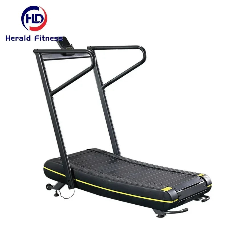 Professional Fitness Mechanical Unpowered Bodybuilding Curved Running Machine Home Use Mini Self-Propelled Treadmill For Workout