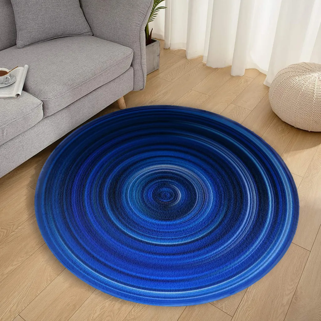 Abstract Circle Wall Art Artwork Area Rug Circular Carpet Rug for Living Room Bedroom Sofa Doormat Decor Non-slip Floor Mat