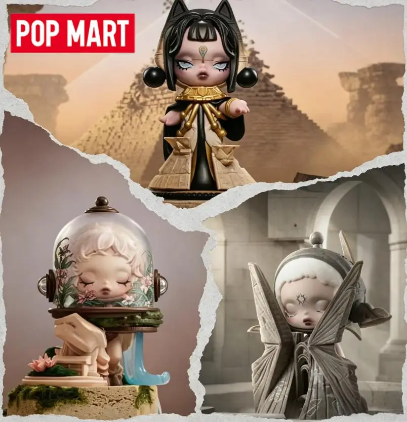 POP MART SKULLPANDA WHERE TIME DWELLS Serie Mystery Blind Box Überraschungs-Box Kawaii Puppe Anime Spielzeug Geschenkbox