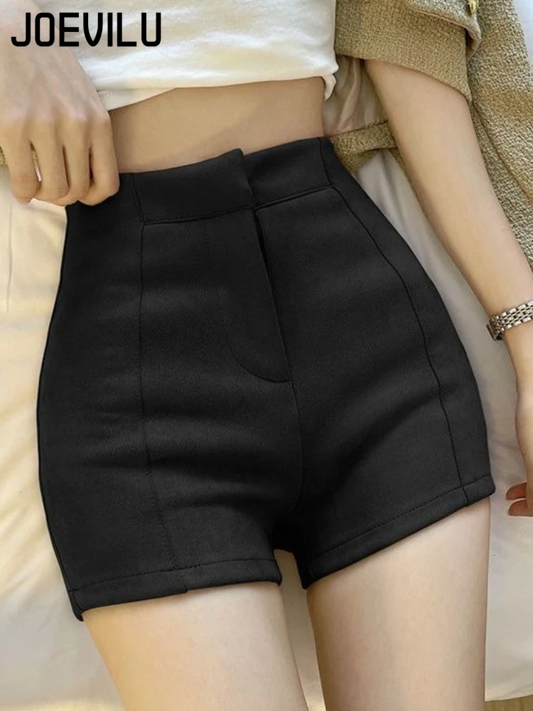 Pantalones cortos negros sexis para mujer, pantalones de bota nuevos para primavera y otoño, ropa exterior, paquete de cintura alta, pantalones ajustados a la cadera con parte inferior elástica alta