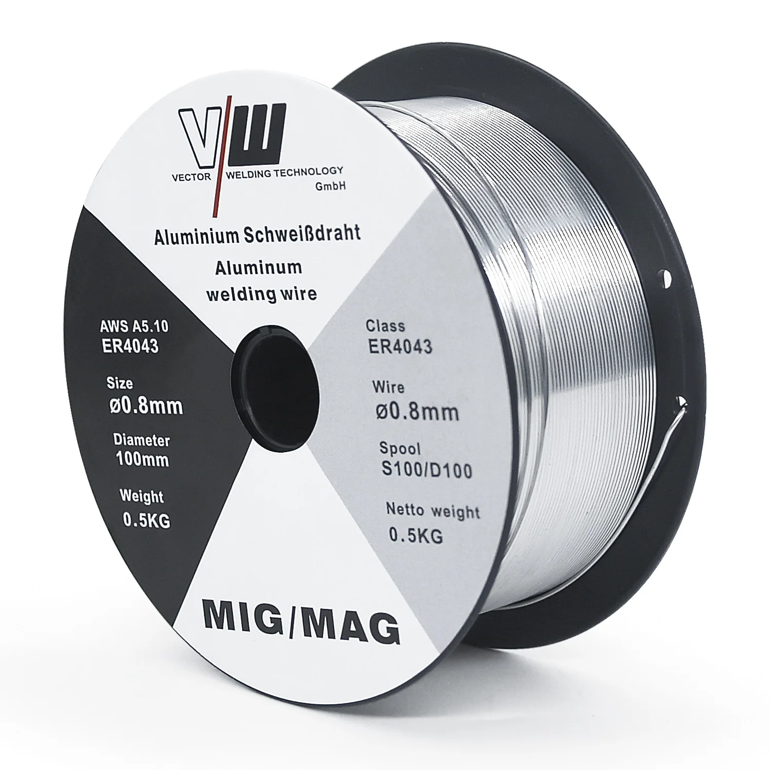 Mig/Mag أسلاك لحام من الألومنيوم 0.5 كجم 0.8 مللي متر ER4043