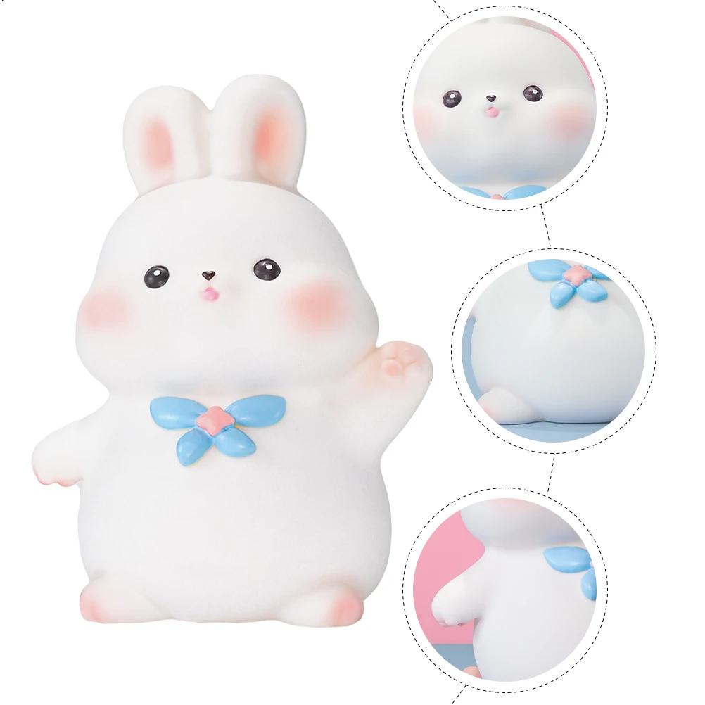 

Children Piggy Money Boxes Kids Unbreakable Bunny Coin Saving Jar Vinyl Decor Piggy Bank Birthday Gift Small Pink