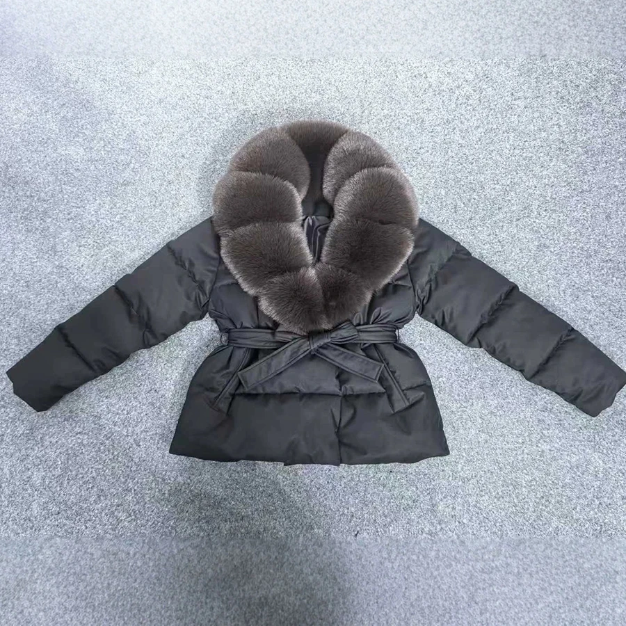 ZADORIN Trendy Women Winter Padded Coat Faux Fur Collar Belted Mid Long Thick Warm Puffer Jacket Woman Parkas Elegant Outerwear