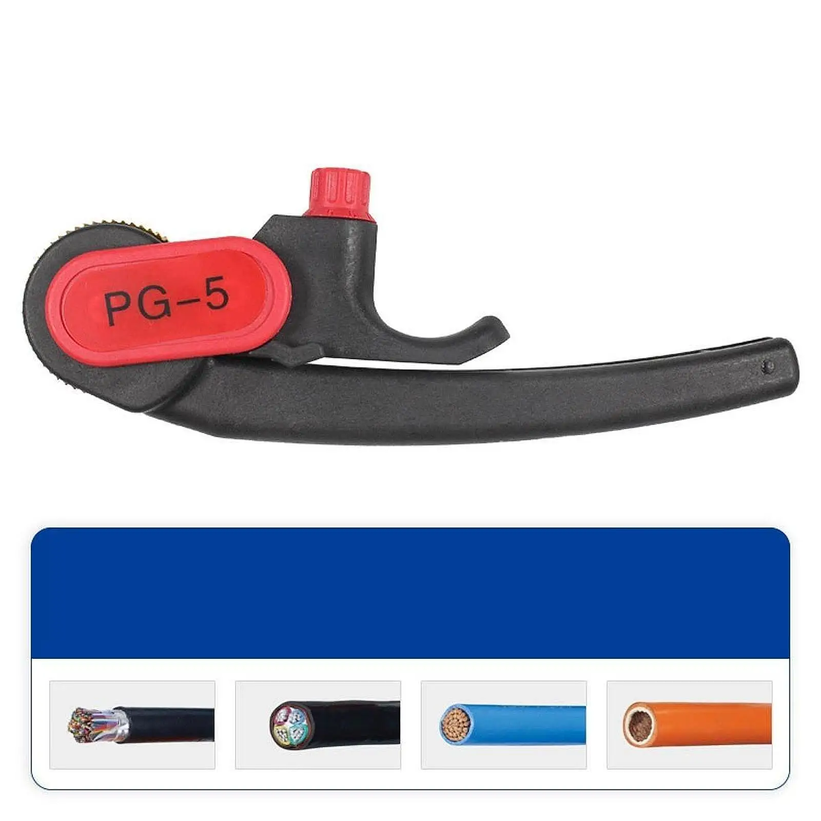 

Cable Stripper Adjustable Cutting Depth Portable Ergonomic Design Manual Electrical Cable Wire Stripping Tool with Storage Box