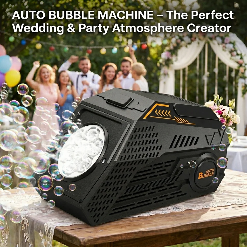 

Children's Bubble Machine With Sound Music Automatic Soap Bubble Blowing Portable Automatic Light Bubble Toys for Kids Gifts