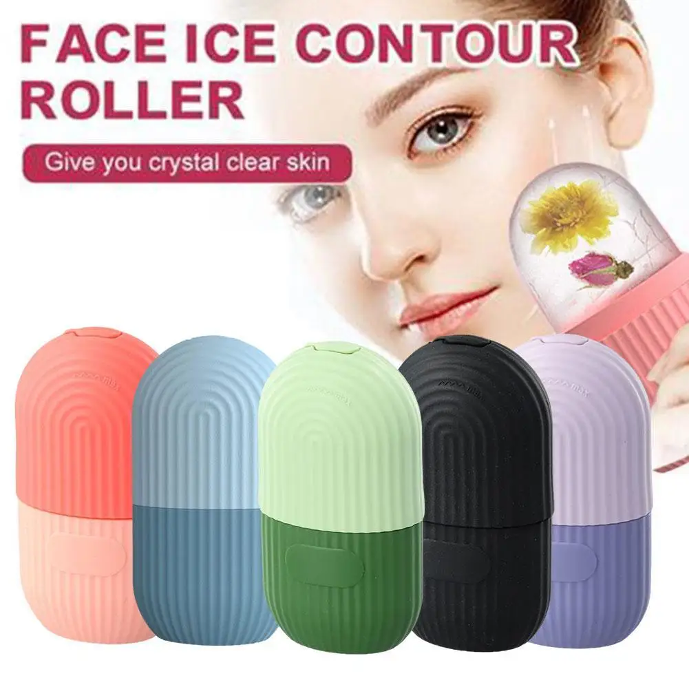 Molde de hielo de silicona para belleza Facial, rodillo de hielo para glaseado de cara y ojos, herramienta para el cuidado de la piel, masaje Gua Sha