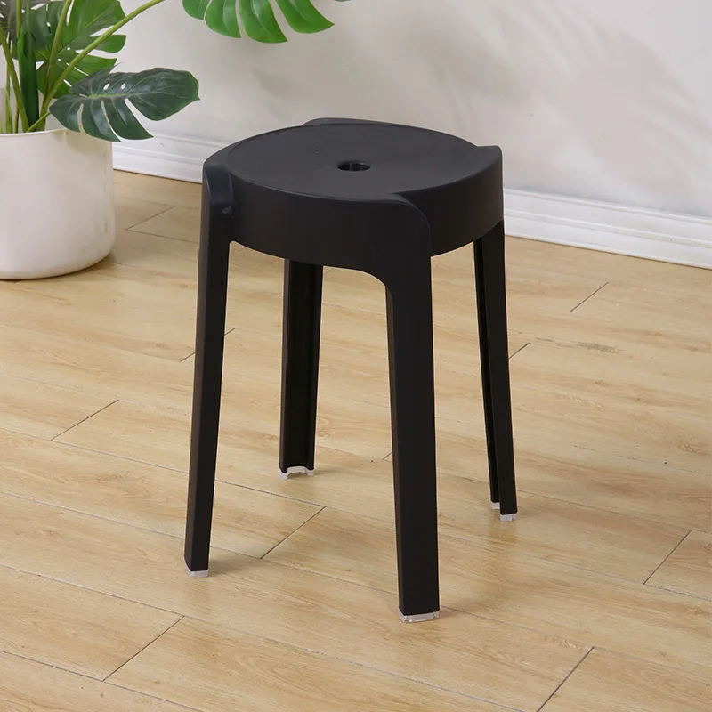 F247 Plastic thickened stools can be stacked dining table benches household chairs spare stools high stools