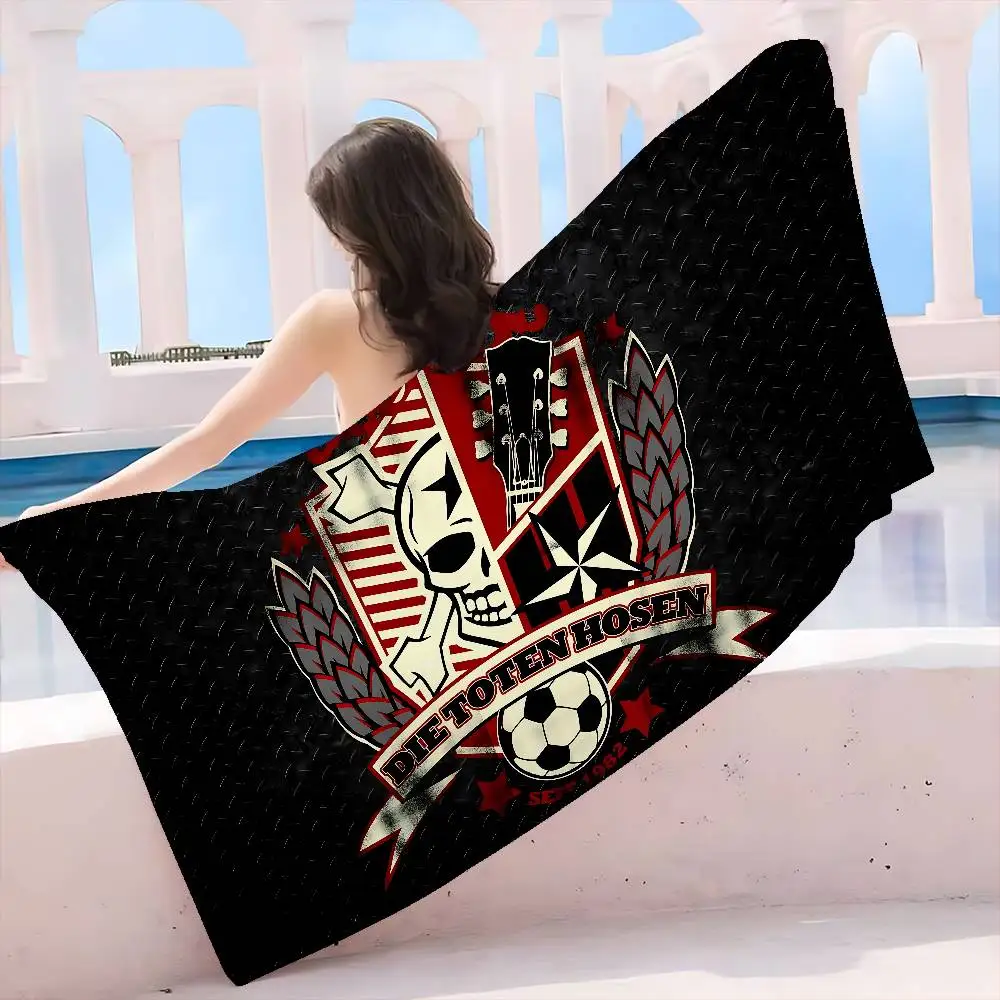 Punk Rock D-Die Toten Hosen Metal band Beach Towel Colorful Bath Towels for Girl Microfiber Quick Dry Custom Sand  Spa Gym Pool
