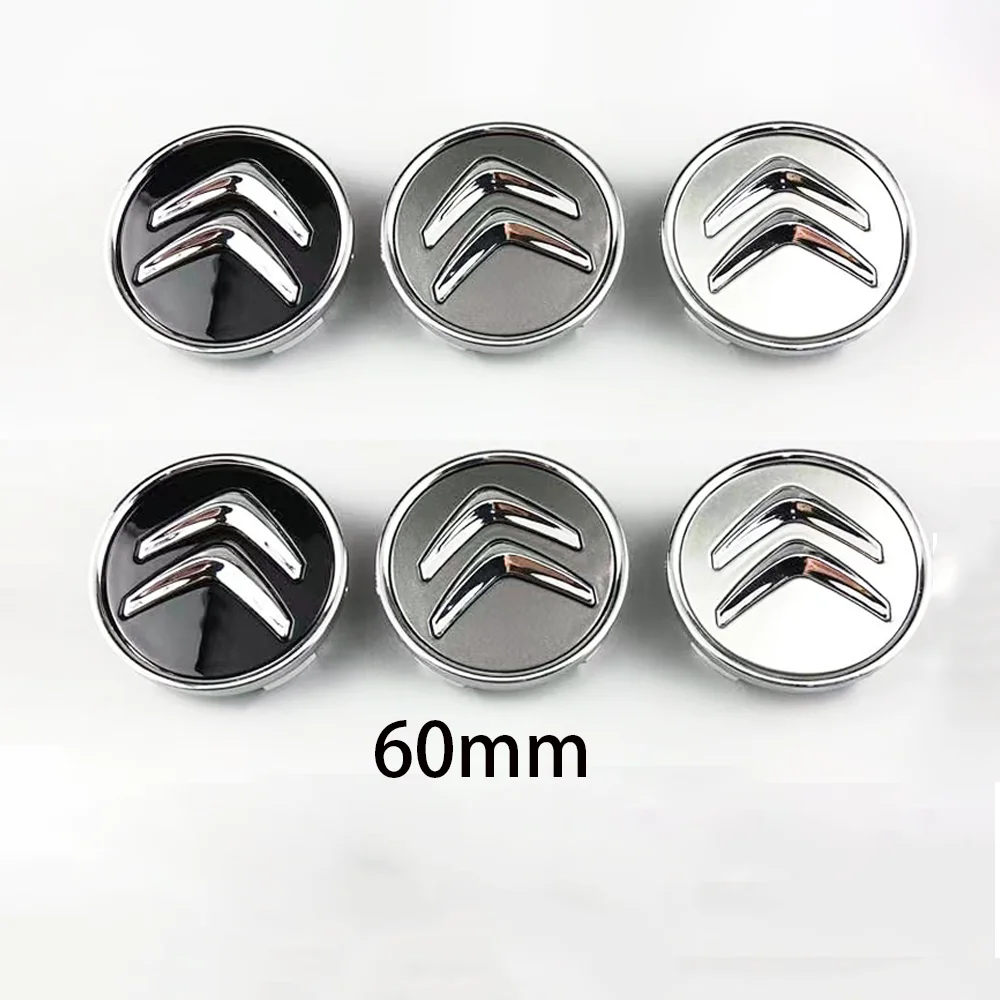 4pcs 60mm 4 pin Car styling Auto Car Wheel Center Hub Caps Rim Caps Covers emblem For Citroen C3 C4 C5 C6 C-Quatre Accessories